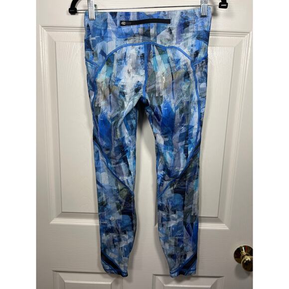 Lululemon On Pace Tight 7/8 Sun Dazed Blue Legging Women's 6 Fitness Travel Gym - Picture 3 of 13